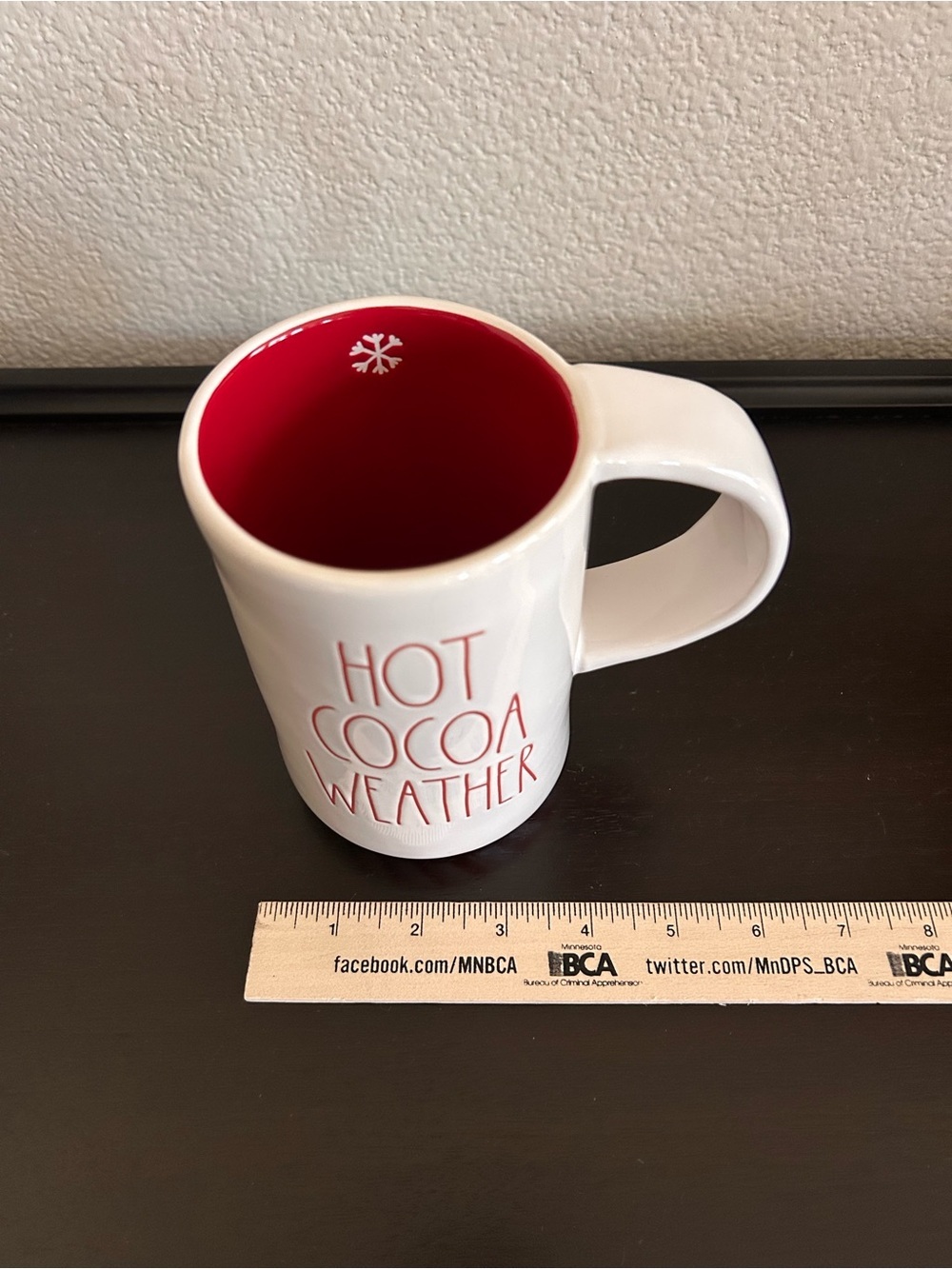 Rae Dunn Hot Cocoa Weather Christmas Mug Red
Interior Snowflake Accent - Picture 7 of 11